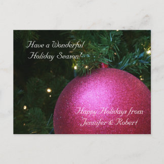 Cartes Pour Fêtes Annuelles Balle de Noël rose