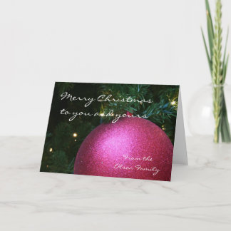 Cartes Pour Fêtes Annuelles Balle de Noël rose