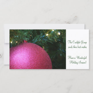 Cartes Pour Fêtes Annuelles Balle de Noël rose