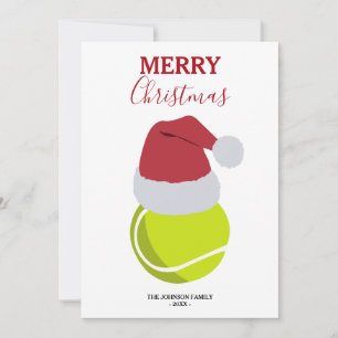 Cartes Pour Fêtes Annuelles Balle de Tennis de Noël Nom Personnalisé