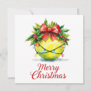 Cartes Pour Fêtes Annuelles Balle de Tennis Joyeux Noël Vacances 
