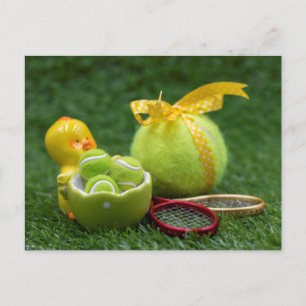 Cartes Pour Fêtes Annuelles Balle de tennis pour les vacances de Pâques avec d