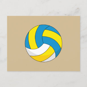 Cartes Pour Fêtes Annuelles Balle de volley-ball dessin animé