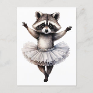 Cartes Pour Fêtes Annuelles Ballerine de danse de danse de jote raccoon