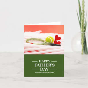 Cartes Pour Fêtes Annuelles Balles et raquette de tennis Joyeuse fête des Père