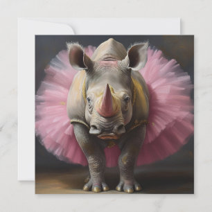 Cartes Pour Fêtes Annuelles Ballet AI Rhino