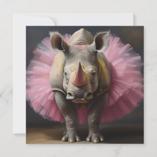 Cartes Pour Fêtes Annuelles Ballet AI Rhino
