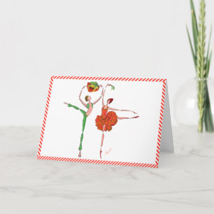 Cartes Pour Fêtes Annuelles Ballet cadeau de Noël, Mistletoe, Kitri et Ali