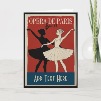 Cartes Pour Fêtes Annuelles Ballet Dancers, add text