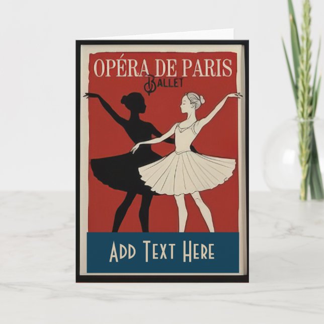 Cartes Pour Fêtes Annuelles Ballet Dancers, add text (Devant)