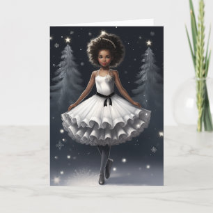 Cartes Pour Fêtes Annuelles Ballet Reine des Neiges Flocon de Neige Ballerine 