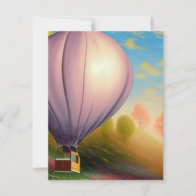 Cartes Pour Fêtes Annuelles Ballon à air chaud (Devant)