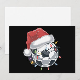 Cartes Pour Fêtes Annuelles Ballon de football de Noël Sports Joueur de footba