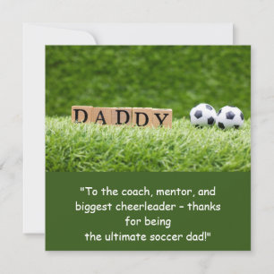 Cartes Pour Fêtes Annuelles Ballon de football pour Papa pour la fête des Père