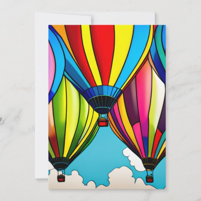 Cartes Pour Fêtes Annuelles Ballons à air chaud (Devant)