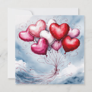 Cartes Pour Fêtes Annuelles ballons de la Saint-Valentin