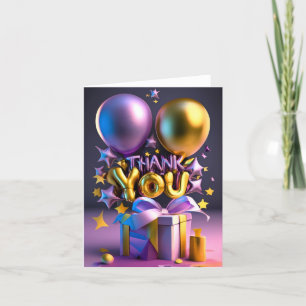 Cartes Pour Fêtes Annuelles Ballons de Merci