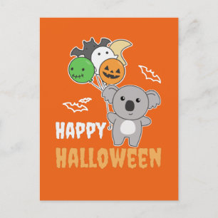 Cartes Pour Fêtes Annuelles Ballons d'Halloween Koala pour Enfants Koalas Mign