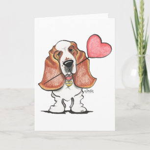 Cartes Pour Fêtes Annuelles Balloon de Basset Hound