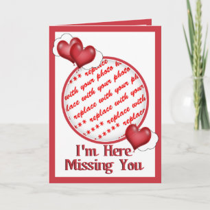 Cartes Pour Fêtes Annuelles Balloon Heart Valentine Photo Frame