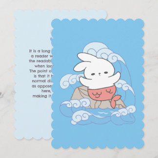 Cartes Pour Fêtes Annuelles Balnéaire Whimsy Mer-Bunny Adventure