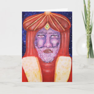 Cartes Pour Fêtes Annuelles "Balthasar" les trois Rois Christmas Art