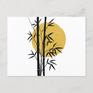 Cartes Pour Fêtes Annuelles Bambou et lune
