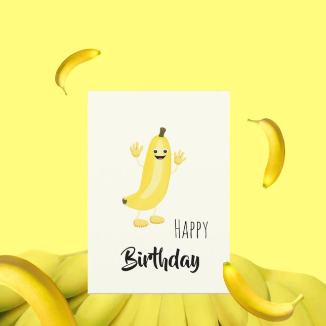 Cartes Pour Fêtes Annuelles banane cool (Créateur téléchargé)
