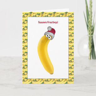 Cartes De Vœux Banane Drole Zazzle Fr