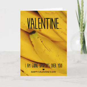 Cartes Pour Fêtes Annuelles Bananes allantes au-dessus de vous Saint-Valentin