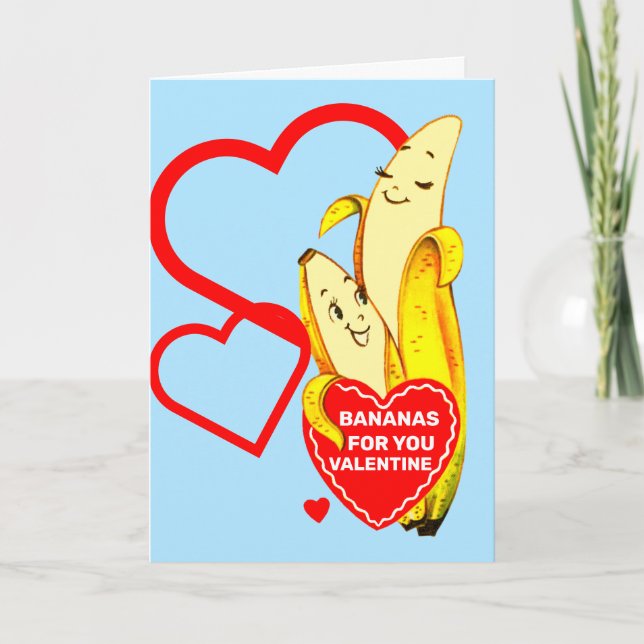 CARTES POUR FÊTES ANNUELLES BANANES POUR VOUS VALENTINE (Devant)