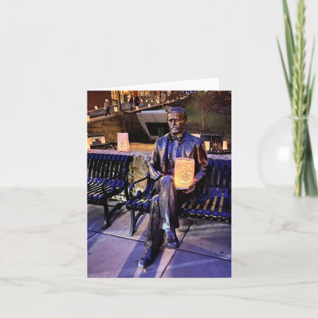 Cartes Pour Fêtes Annuelles banc de subvention de galena luminaria (Devant)