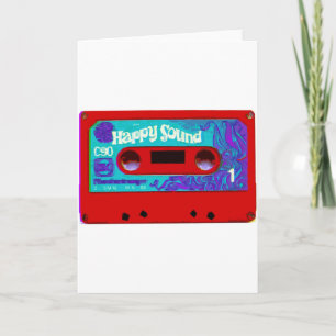 Cartes Pour Fêtes Annuelles Bande de cassette audio Red Retro