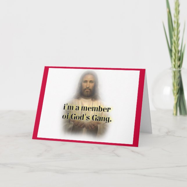 Cartes Pour Fêtes Annuelles bande de dieux (Devant)