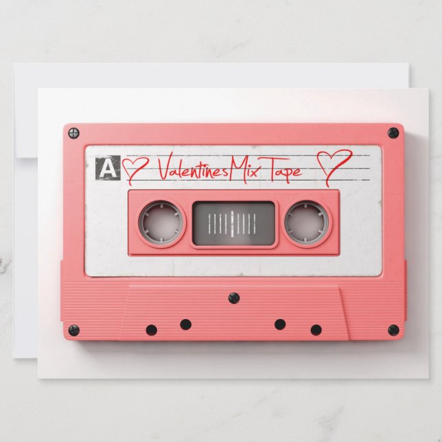Cartes Pour Fêtes Annuelles Bande de mixage de la cassette audio Valentines vi (Devant)