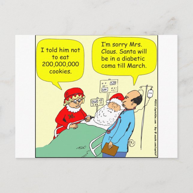 Cartes Pour Fêtes Annuelles Bande dessinée de coma de biscuit de 397 Père Noël (Devant)