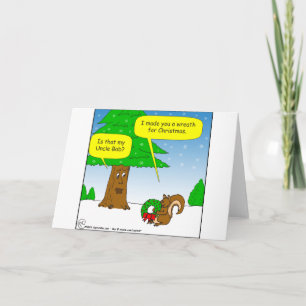 Cartes Pour Fêtes Annuelles bande dessinée de guirlande de Noël de plomb de