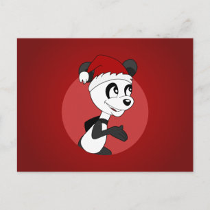 Cartes Pour Fêtes Annuelles Bande dessinée de panda de Noël