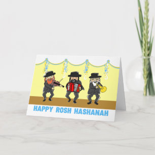 Cartes Pour Fêtes Annuelles Bande Klezmer pour Rosh Hashanah Nouvel An juif
