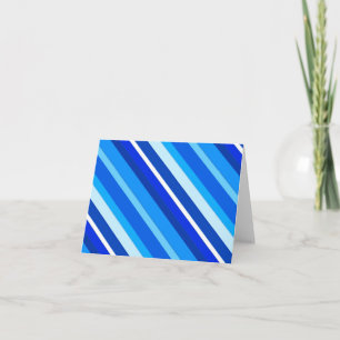 Cartes Pour Fêtes Annuelles Bandes de bonbons en couche - cobalt et bleu pâle
