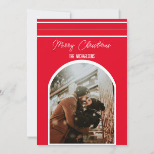 Cartes Pour Fêtes Annuelles Bandes Traditionnelles de Noël avec Arche Photo