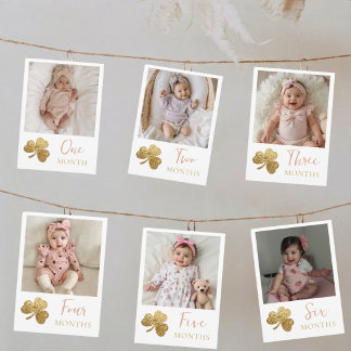 Cartes Pour Fêtes Annuelles Bannière de photos mensuelles pour le premier anni