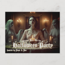 Banquet gothique d'Halloween à la lueur des bougie