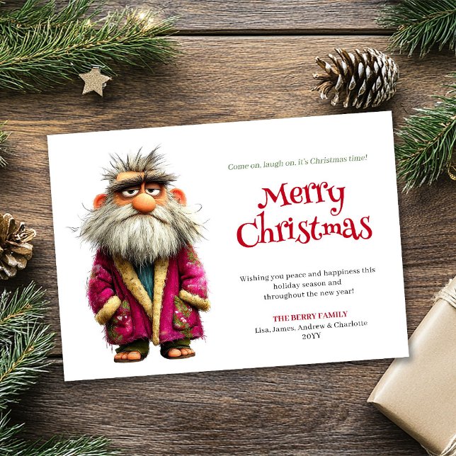 Cartes Pour Fêtes Annuelles Banter Santa custom cartoon Christmas greeting car (Banter Santa custom cartoon Christmas greeting card)