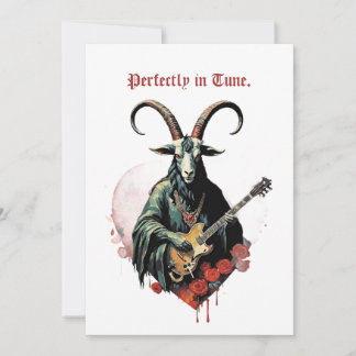 Cartes Pour Fêtes Annuelles Baphomet Gothic Valentine's Day Guitar Tune