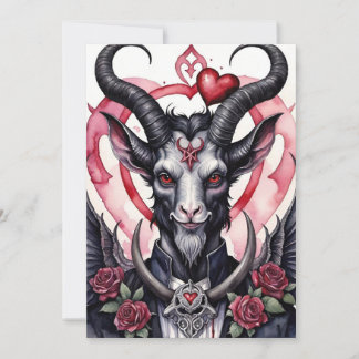 Cartes Pour Fêtes Annuelles Baphomet Gothic Valentine's Day Love