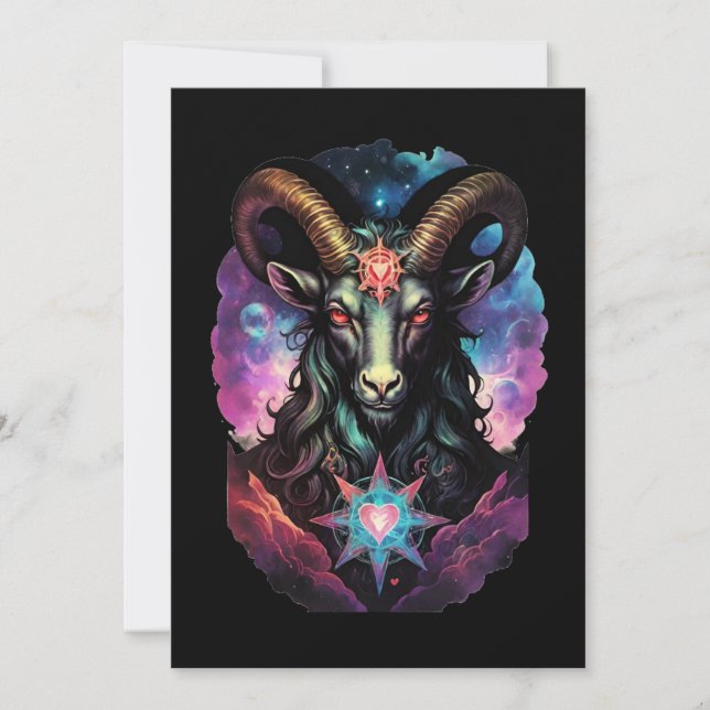 Cartes Pour Fêtes Annuelles Baphomet Gothic Valentine's Day Love (Devant)