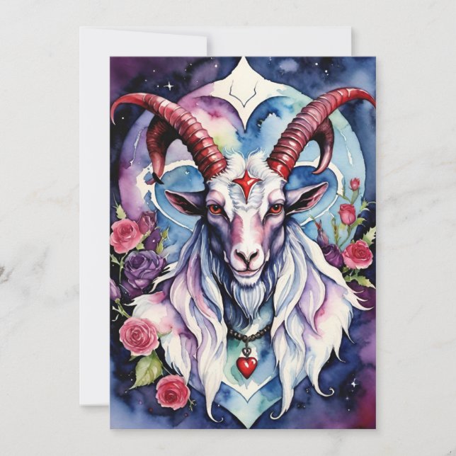 Cartes Pour Fêtes Annuelles Baphomet gothique Saint Valentin Chaque Royaume (Devant)