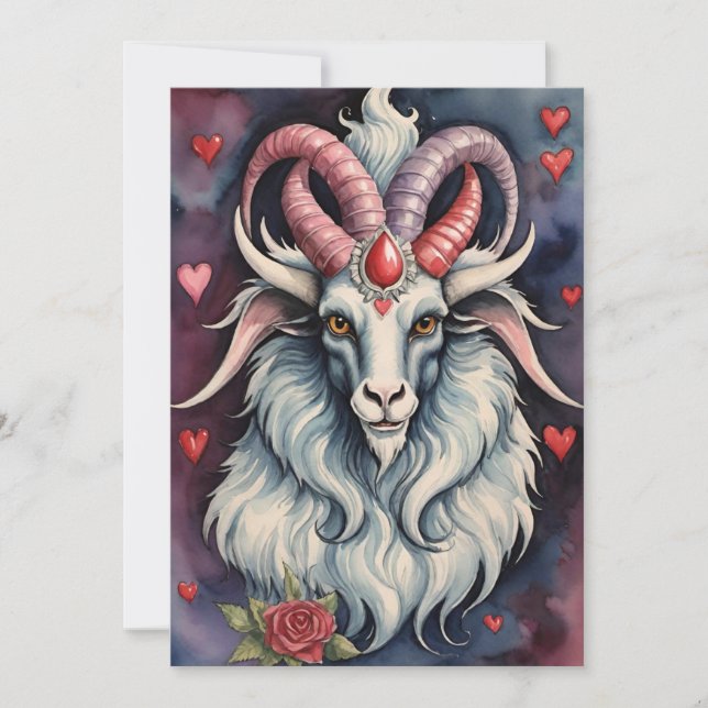 Cartes Pour Fêtes Annuelles Baphomet gothique Saint-Valentin Tous les royaumes (Devant)