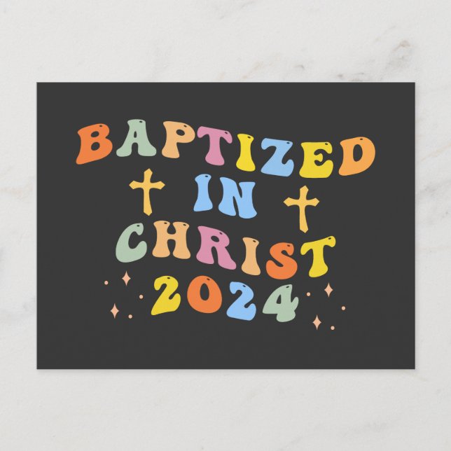 Cartes Pour Fêtes Annuelles Baptisé en Christ (Devant)